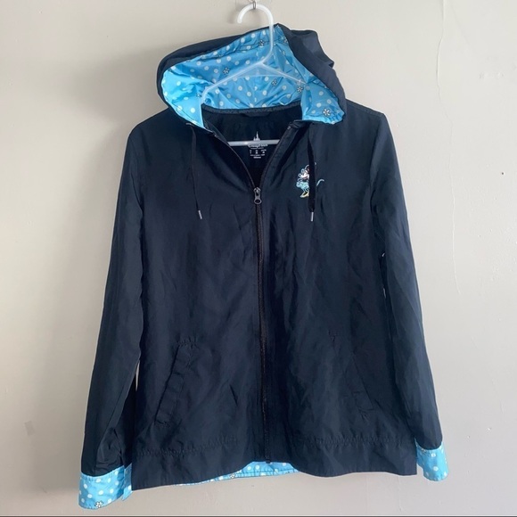 EMBROIDERED FLORAL Minnie Mouse Walt Disney Zip Up rain jacket - Picture 1 of 5
